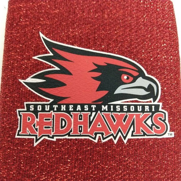 Southeast Missouri Redhawks Can Koozie Kolder Holder Shiny Red Insulated sleeve - Picture 5 of 5